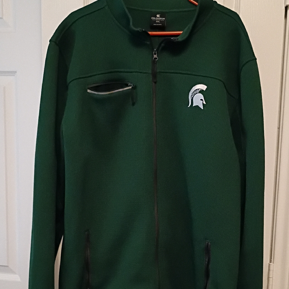 Michigan State Spartan Men's Green  Jacket with Logo/Colosseum XXL